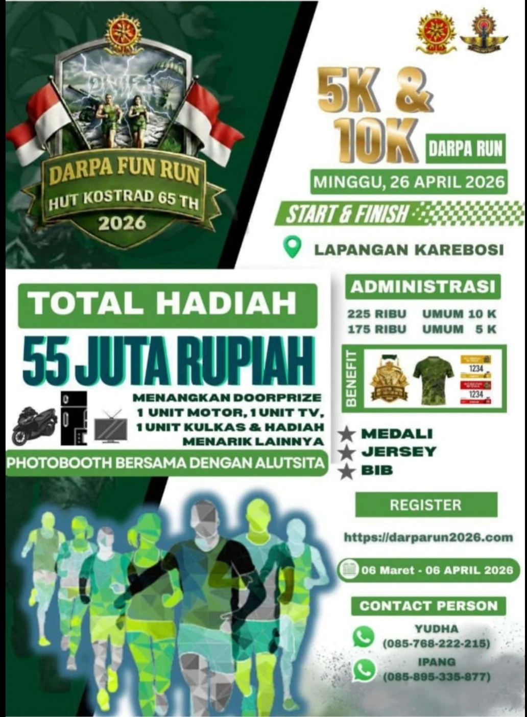 HUT Ke-65 Kostrad: Kostrad Run 2026 Galakkan Gaya Hidup Sehat dan Ciptakan Atlet Unggul