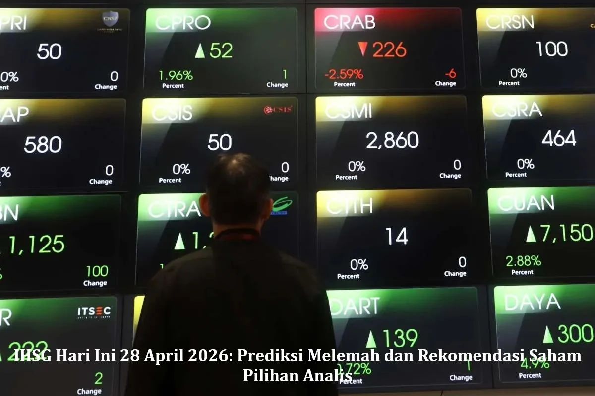IHSG Diproyeksikan Melemah Hari Ini, Simak Rekomendasi Saham HRTA, INDY, PGEO, dan WIFI
