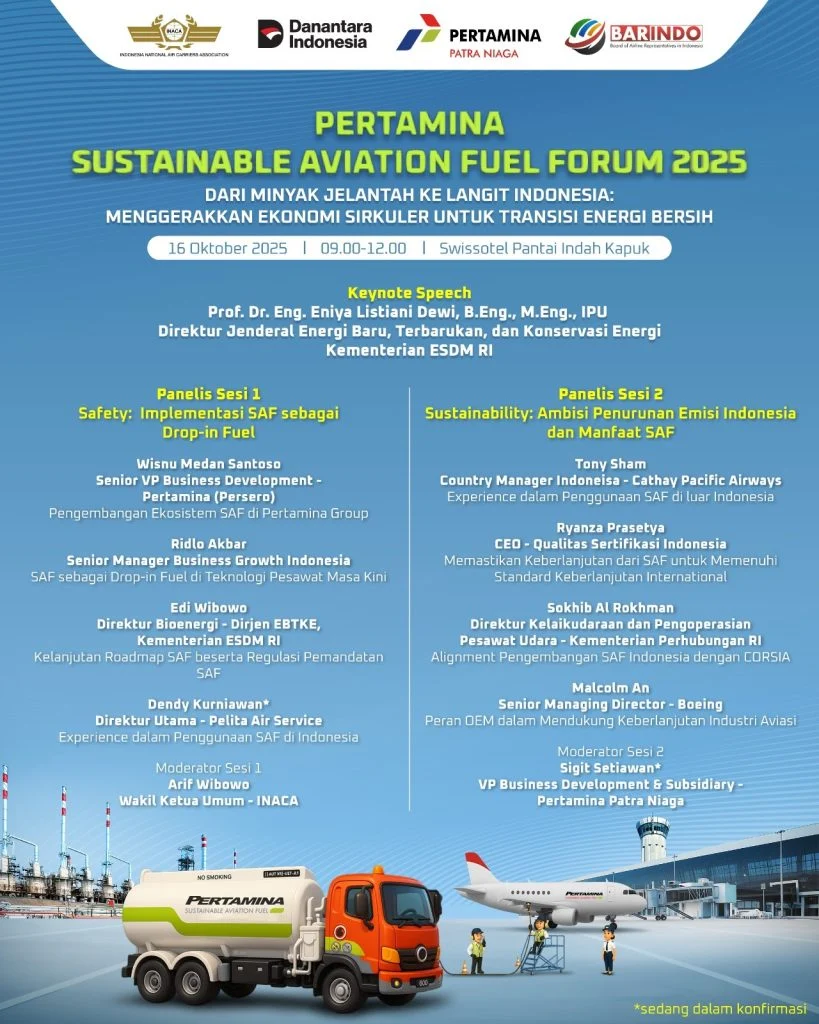 INACA Dorong Penggunaan Sustainable Aviation Fuel di Bandara Internasional untuk Antisipasi Pajak Karbon