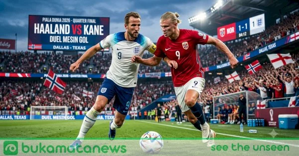 Kane vs Haaland: Duel Mesin Gol Penentu Tiket Semifinal