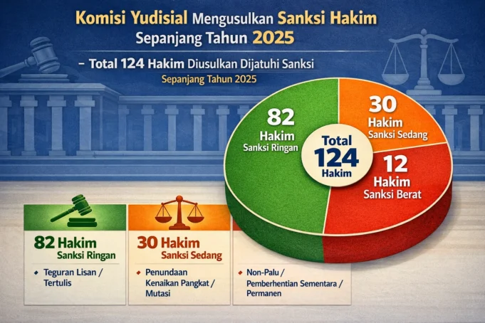 KY Rekomendasikan Sanksi untuk 121 Hakim Pelanggar Kode Etik, Mayoritas Terjadi Sebelum Kenaikan Gaji
