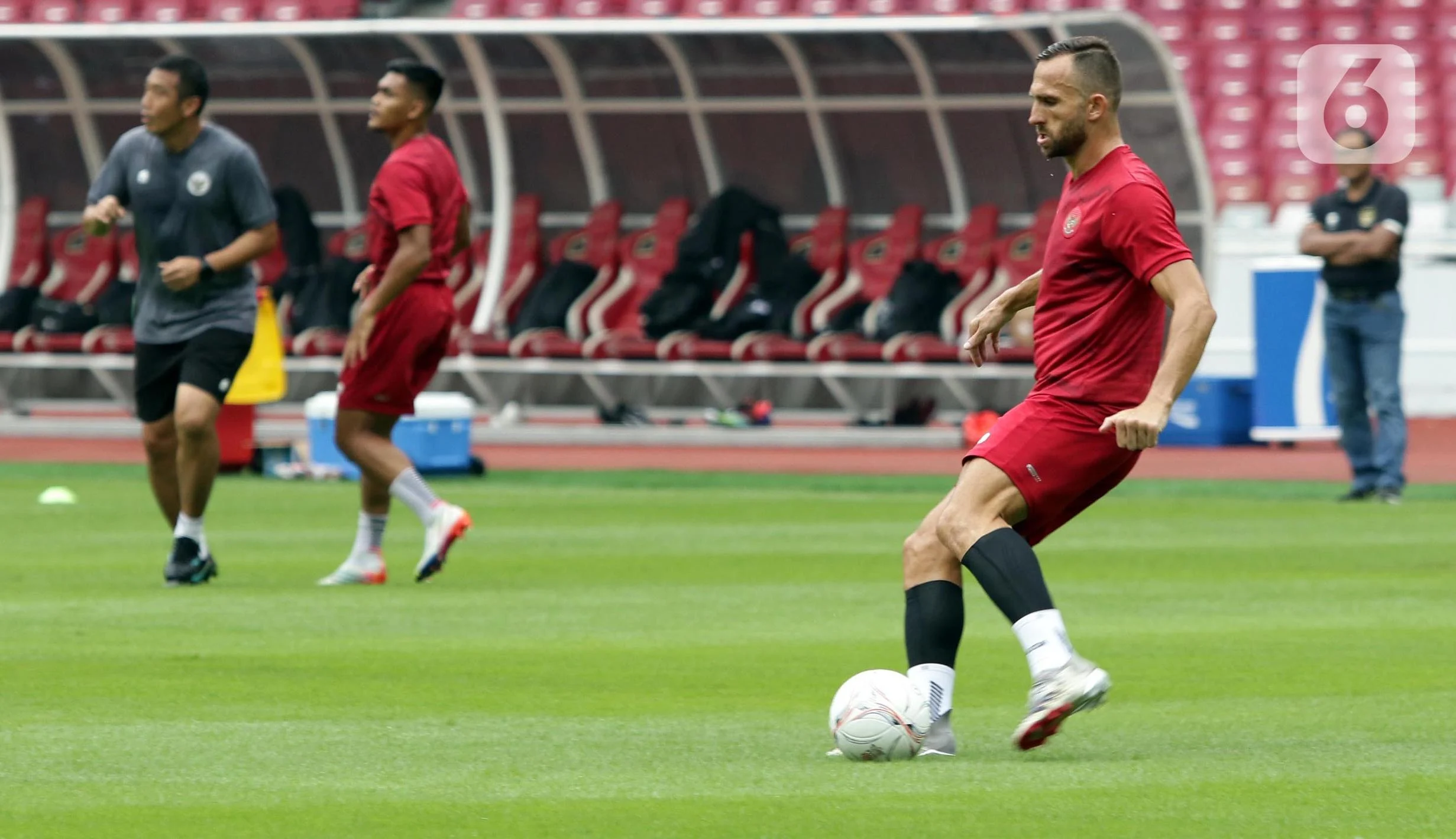 Latihan Timnas Indonesia jelang melawan Kamboja