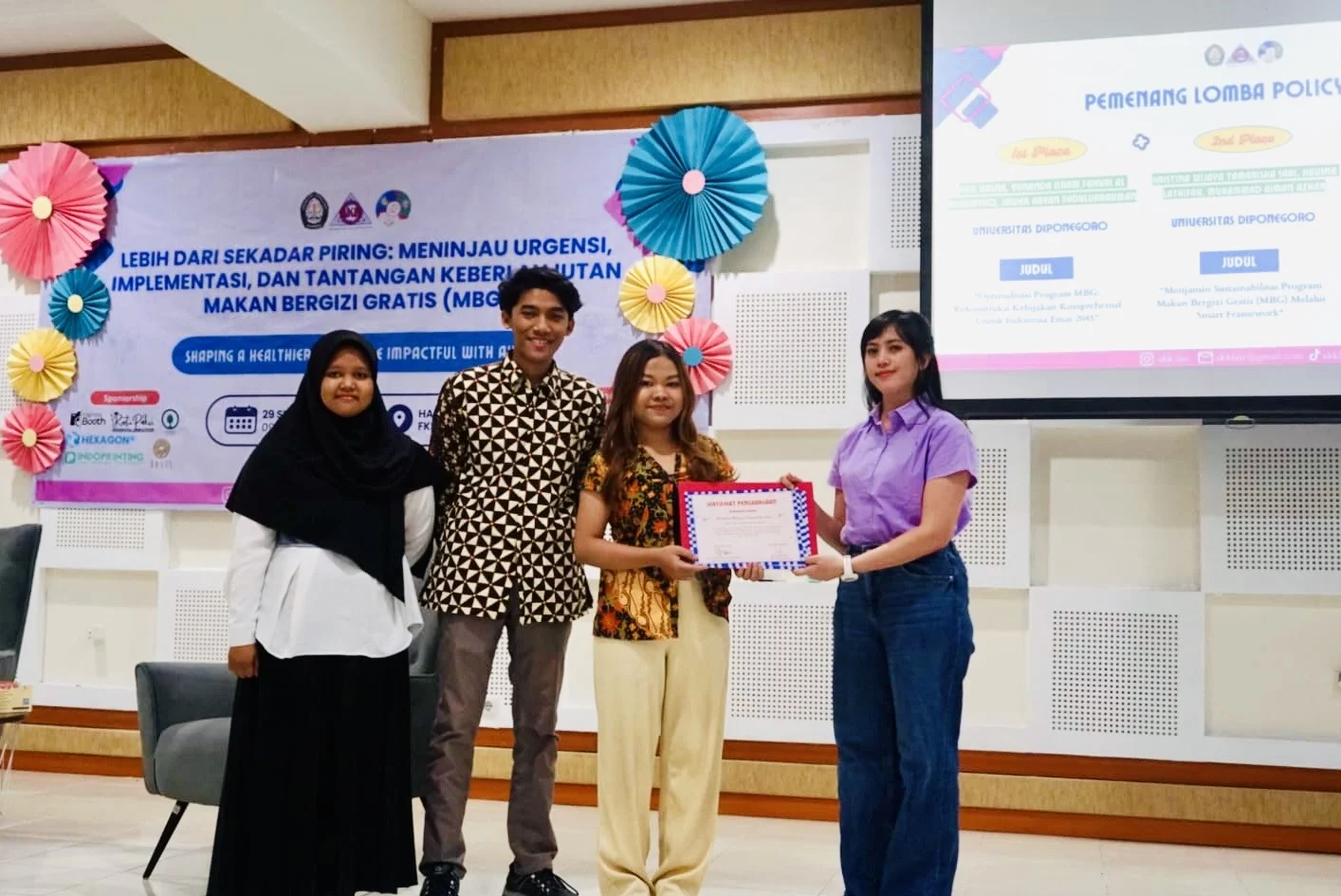 Mahasiswa Undip Serahkan Policy Brief kepada Menteri Keuangan Purbaya