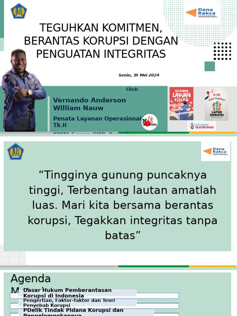Pemberantasan Korupsi: Sinergi dan Integritas Penegak Hukum sebagai Kunci Keberhasilan