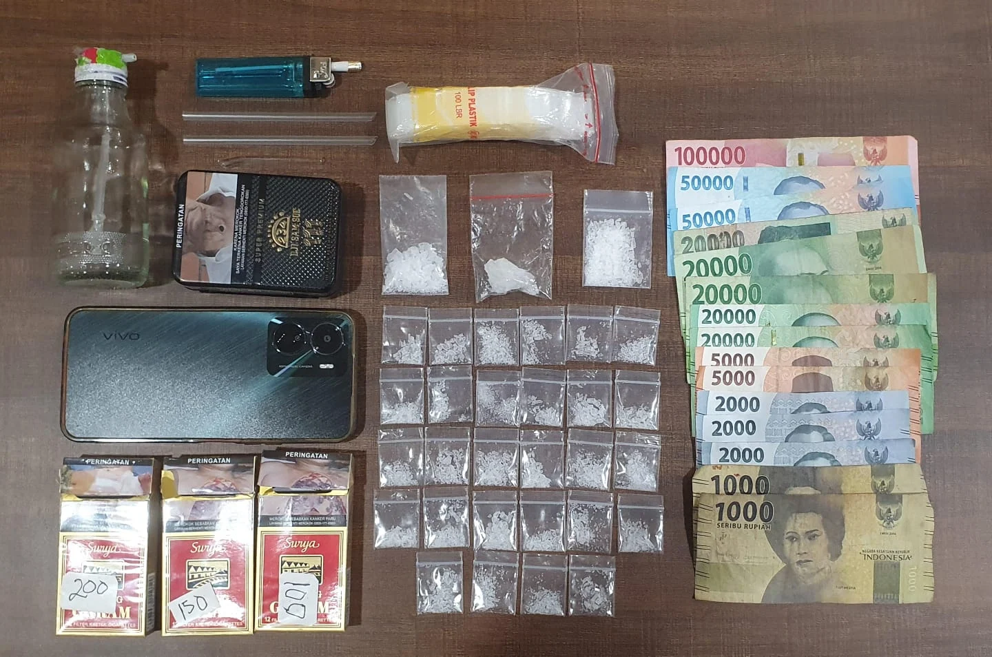 Polresta Mataram Sita 60,87 Gram Sabu, Tangkap Dua Pria Tersangka Peredaran Narkotika