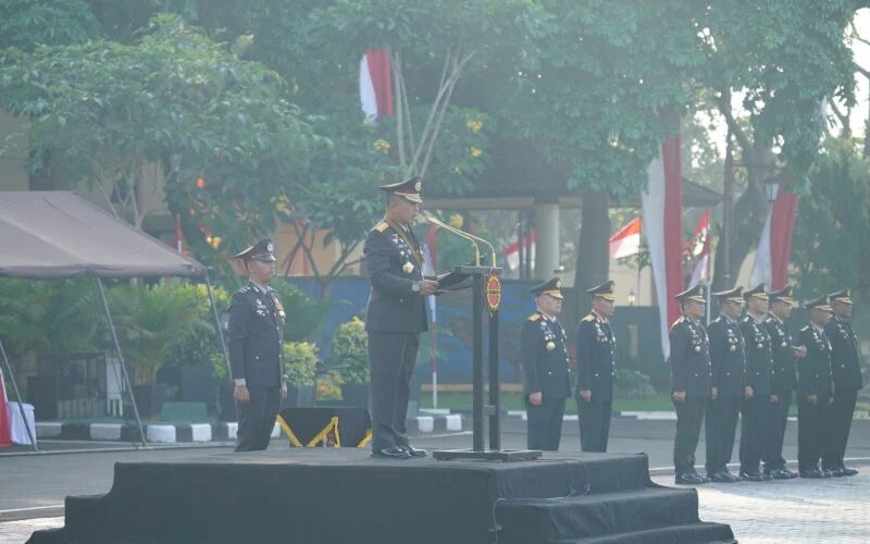 Polri Gelar Upacara Hari Bhayangkara ke-80 di Satlat Brimob