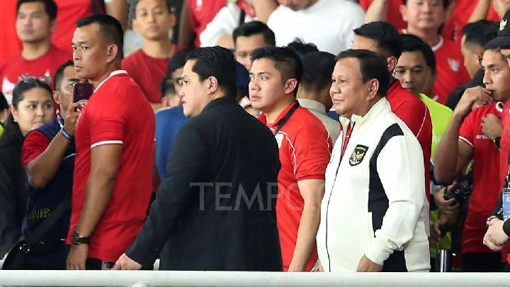 Prabowo Desak Erick Thohir Temukan Jalan Agar Indonesia Kualifikasi ke Piala Dunia