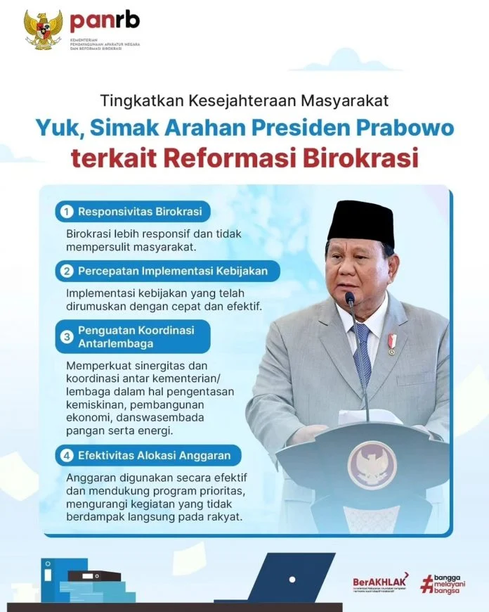 Prabowo Tegaskan Percepat Reformasi Birokrasi, Dorong Single National Identity Card