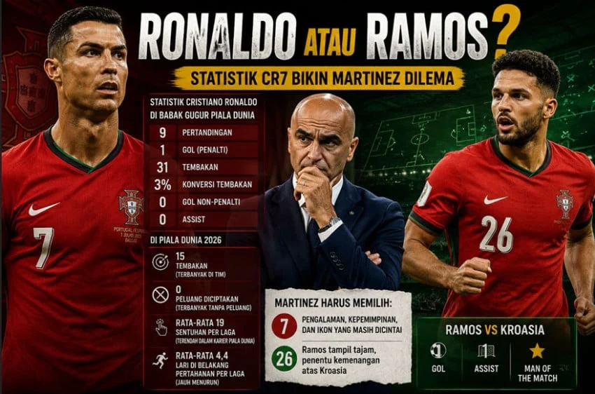 Ronaldo atau Ramos? Statistik CR7 Bikin Martinez Dilema