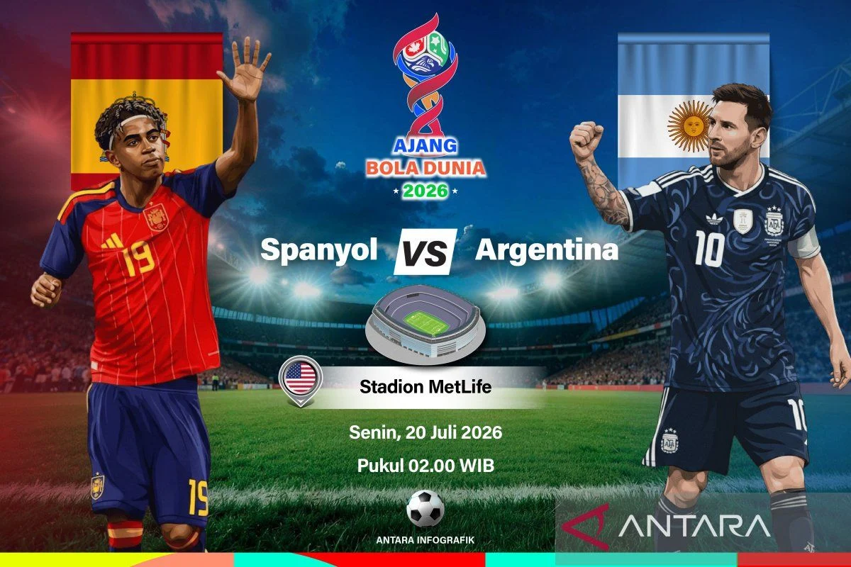 Susunan Pemain Final Piala Dunia 2026: Argentina Tiga Pergantian, Spanyol Tanpa Perubahan
