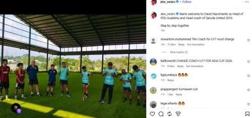 Tim Pelatih Baru Timnas U-17: David Nascimento sebagai Kepala, Bustomi sebagai Asisten