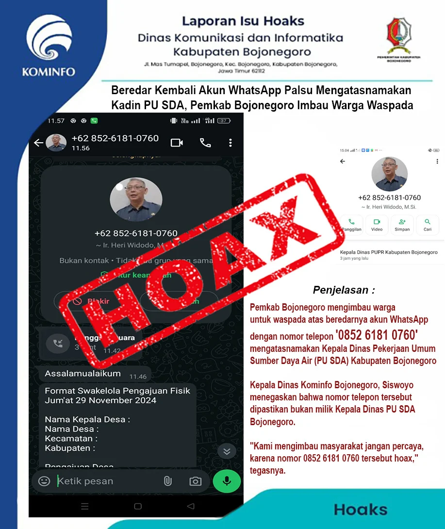 Warga Lombok Tengah Dihimbau Waspada Akun WhatsApp Palsu yang Mengatasnamakan Pejabat