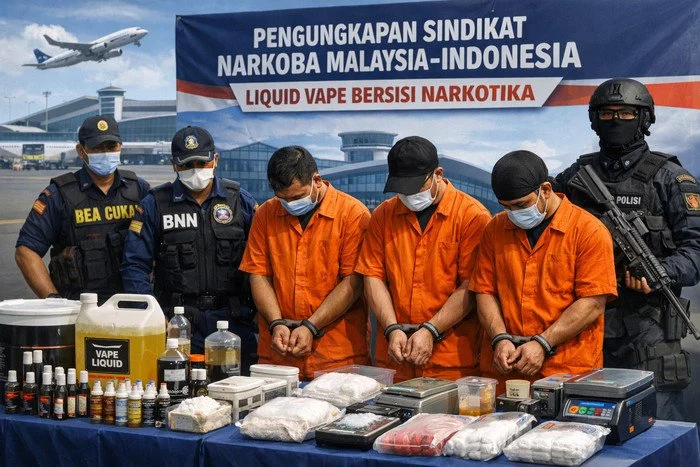 BNN dan Bea Cukai Gagalkan Penyelundupan Cartridge Vape Berisi Cairan Narkoba Senilai Rp5,1 Miliar