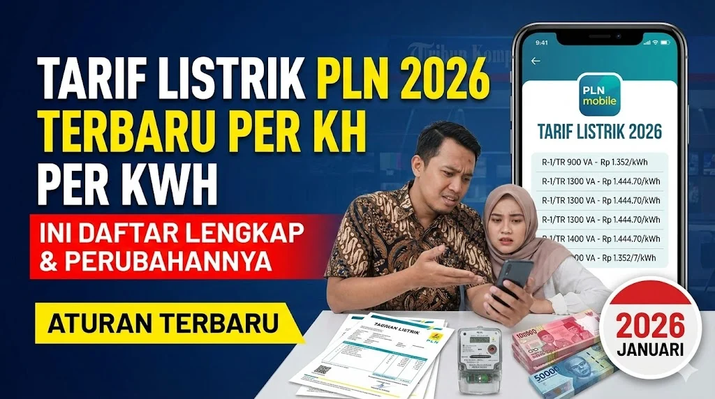 Daftar Tarif Listrik PLN Agustus 2026, Tidak Ada Kenaikan untuk Pelanggan Rumah Tangga