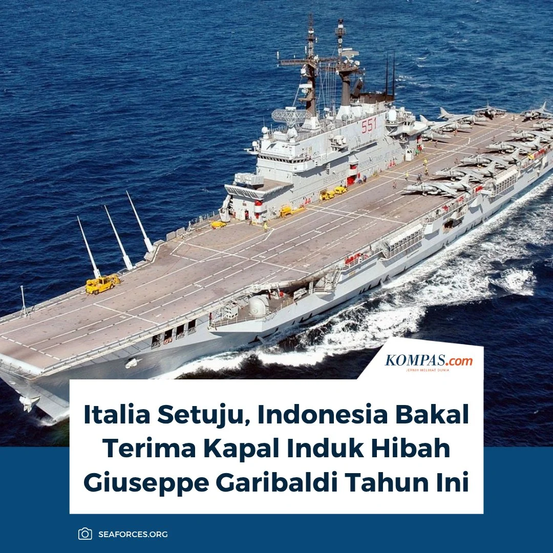 Kapal Induk Giuseppe Garibaldi Mulai Pelayaran ke Indonesia dengan Persinggahan di Arab Saudi