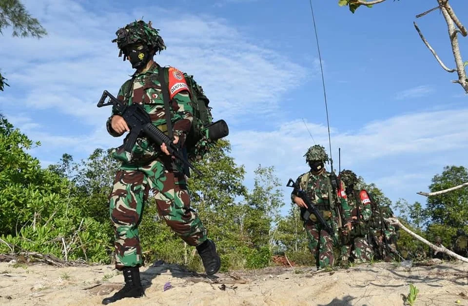Latihan Trimatra TNI, 27 Personel KDOL Terjun di Dabo Singkep, Kepri
