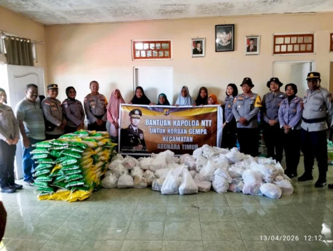 Polda NTT Salurkan Bantuan dan Penguatan Trauma bagi Korban Gempa